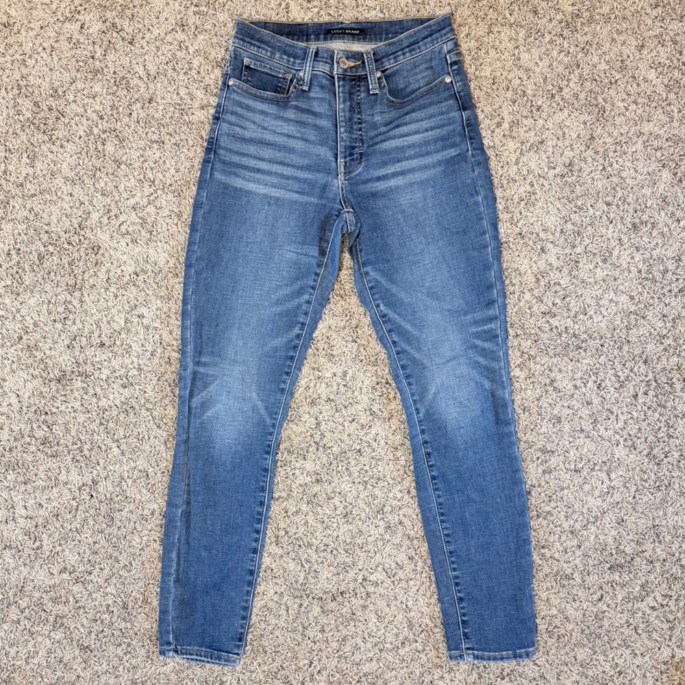 Lucky Brand Bridgette Skinny High Rise Jeans Medium Wash 6/28R 7W15437